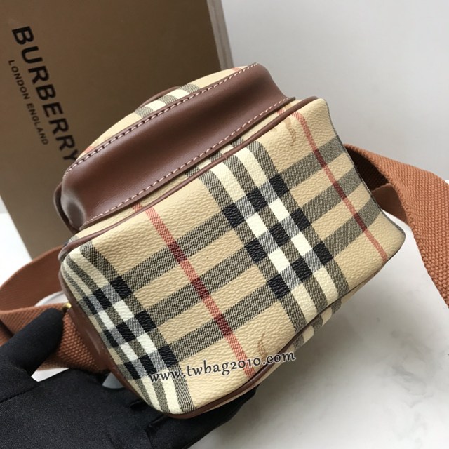 Burberry專門店新款中古款圓蛋包 巴寶莉戰馬Pvc配牛皮小斜挎包 yxb1142